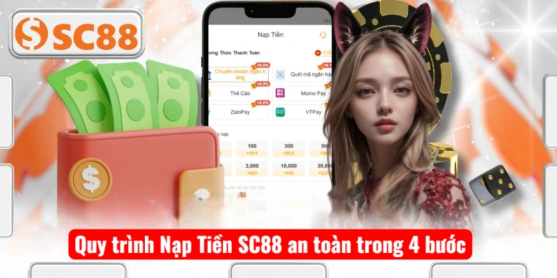 Quy trình Nạp Tiền SC88 an toàn trong 4 bước